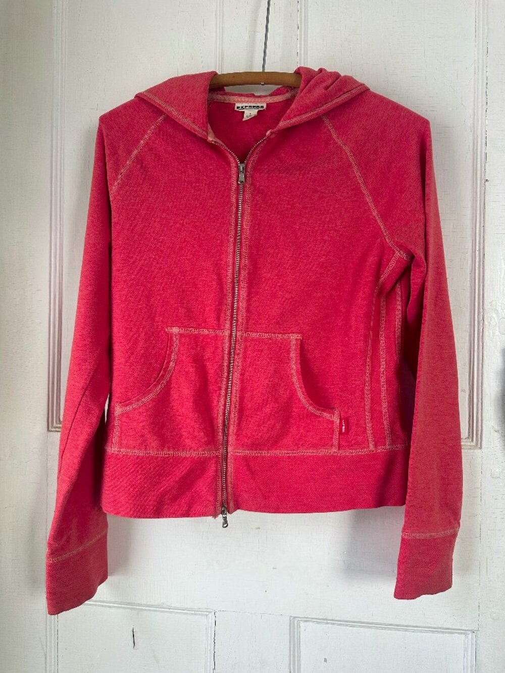 cute orange hoodie soft stretchy size L Express